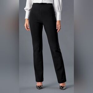 Boston Proper Black Pullon Straight Leg Stretch dress pants size S/ Long
